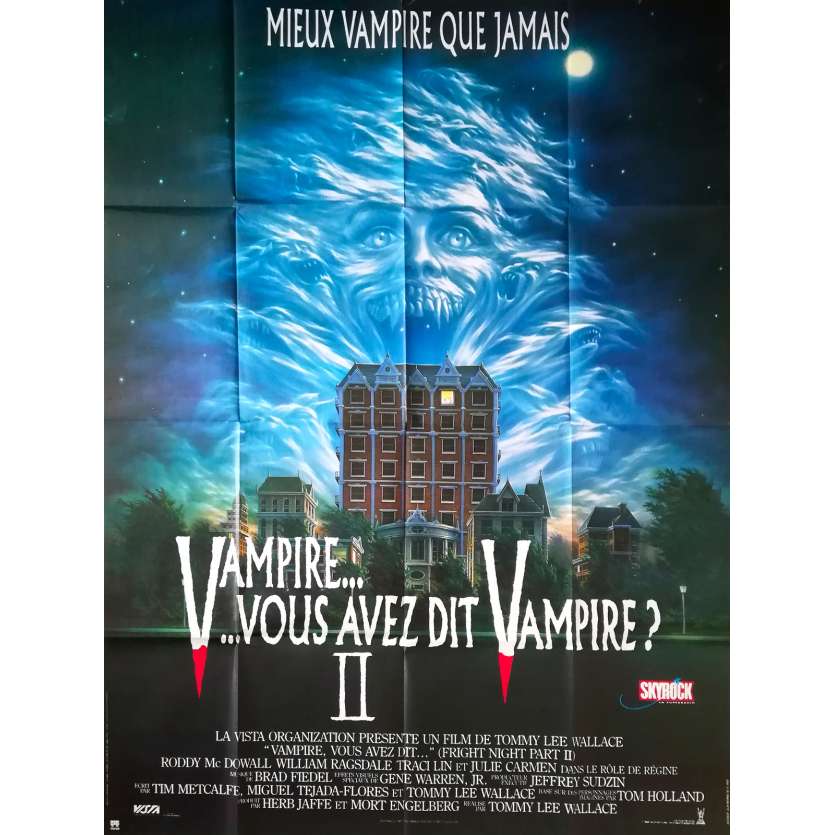 FRIGHT NIGHT PART II Original Movie Poster - 47x63 in. - 1988 - Tommy Lee Wallace, Roddy McDowall