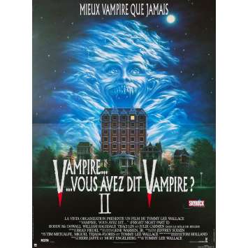 FRIGHT NIGHT PART II Original Movie Poster - 15x21 in. - 1988 - Tommy Lee Wallace, Roddy McDowall FRIGHT NIGHT PART II Original Movie Poster - 15x21 in. - 1988 - Tommy Lee Wallace, Roddy McDowall