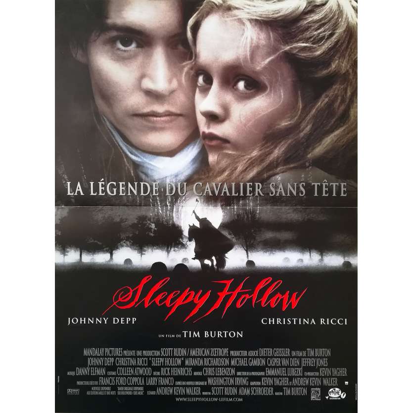 SLEEPY HOLLOW Original Movie Poster  - 15x21 in. - 1999 - Tim Burton, Johnny Depp