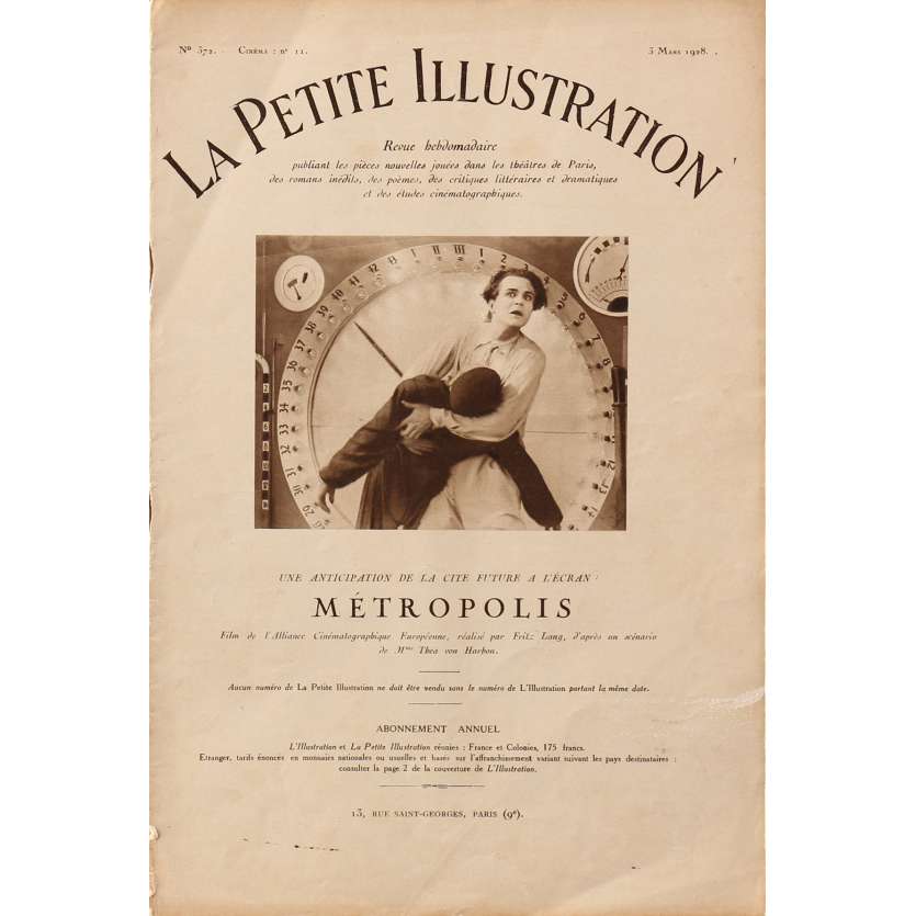 METROPOLIS Magazine N1 - 21x30 cm. - 1927 - Brigitte Helm, Fritz Lang