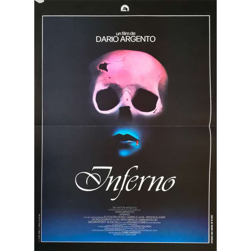 INFERNO Original Movie Poster - 15x21 in. - 1980 - Dario Argento, Daria Nicolodi