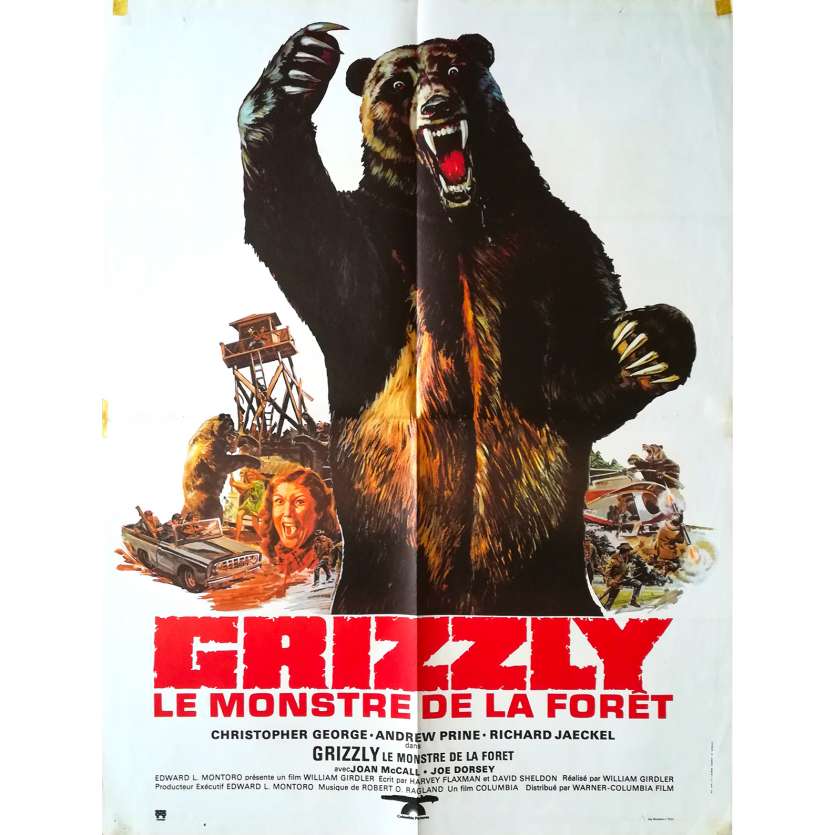 GRIZZLY LE MONSTRE DE LA FORET Affiche de film - 60x80 cm. - 1976 - Christopher George, William Girdler