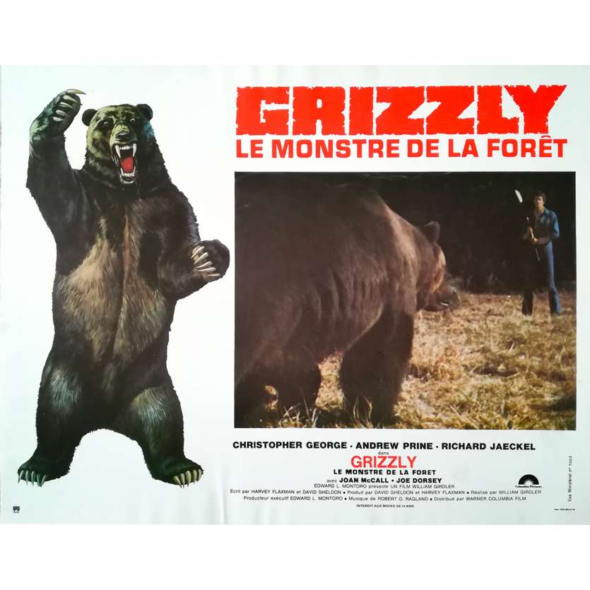 GRIZZLY LE MONSTRE DE LA FORET Photo de film - 21x30 cm. - 1976 - Christopher George, William Girdler