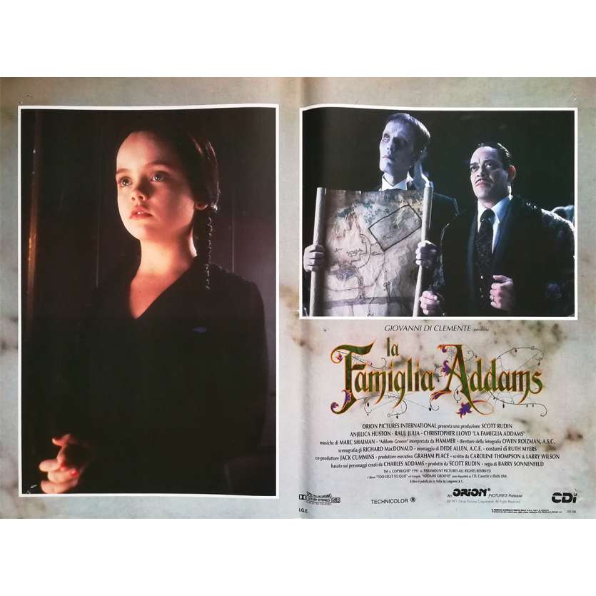 ADDAMS FAMILY Original Lobby Card N5 - 18x26 in. - 1991 - Barry Sonnenfeld, Raul Julia