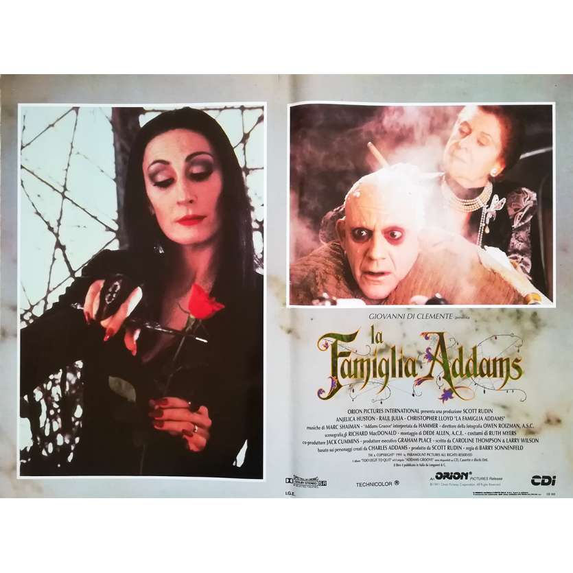 ADDAMS FAMILY Original Lobby Card N9 - 18x26 in. - 1991 - Barry Sonnenfeld, Raul Julia