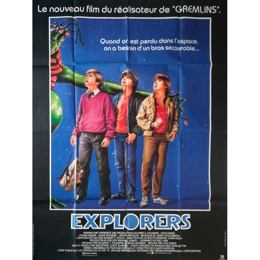 EXPLORERS Original Movie Poster - 47x63 in. - 1985 - Joe Dante, Ethan Hawke