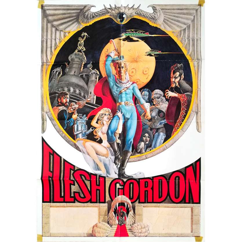 FLESH GORDON Original Movie Poster  - 23x32 in. - 1974 - Michael Benveniste, Jason Williams