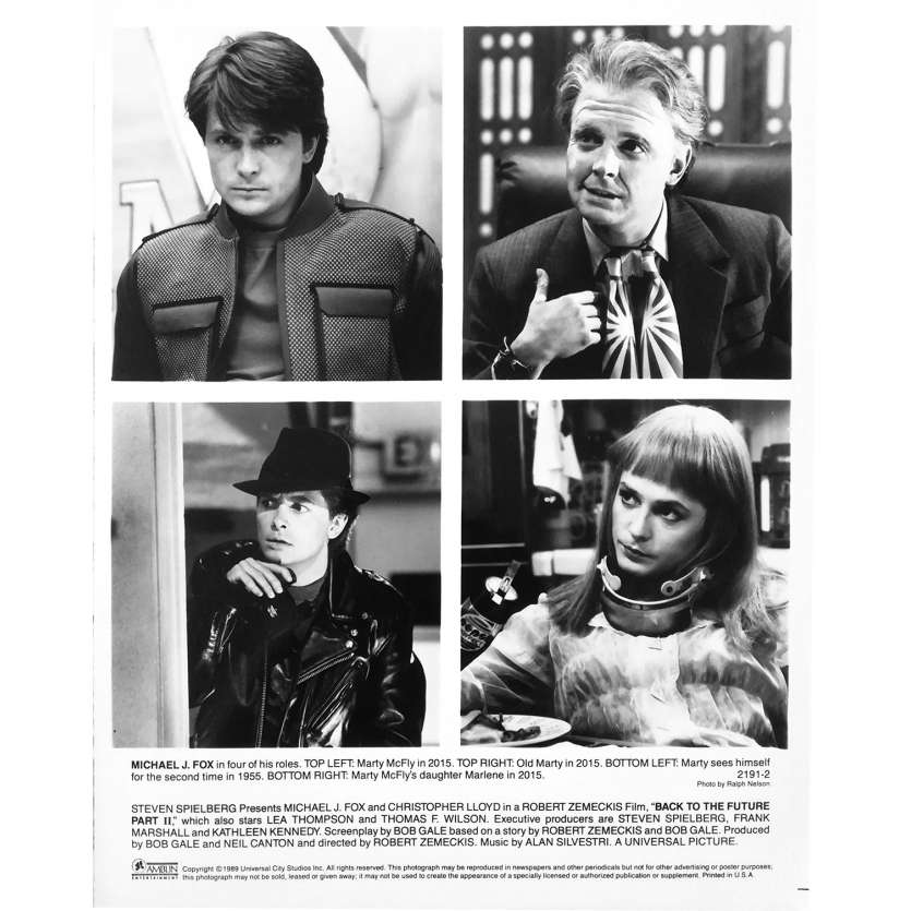 RETOUR VERS LE FUTUR 2 Photo de presse 2191-2 - 20x25 cm. - 1989 - Michael J. Fox, Robert Zemeckis