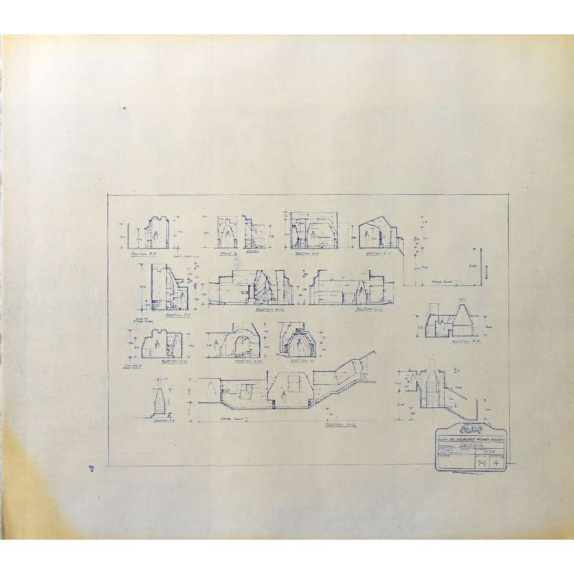 DUNE Blueprint - Arakeen No:14/4 - 45x55/60 cm. - 1982, David Lynch