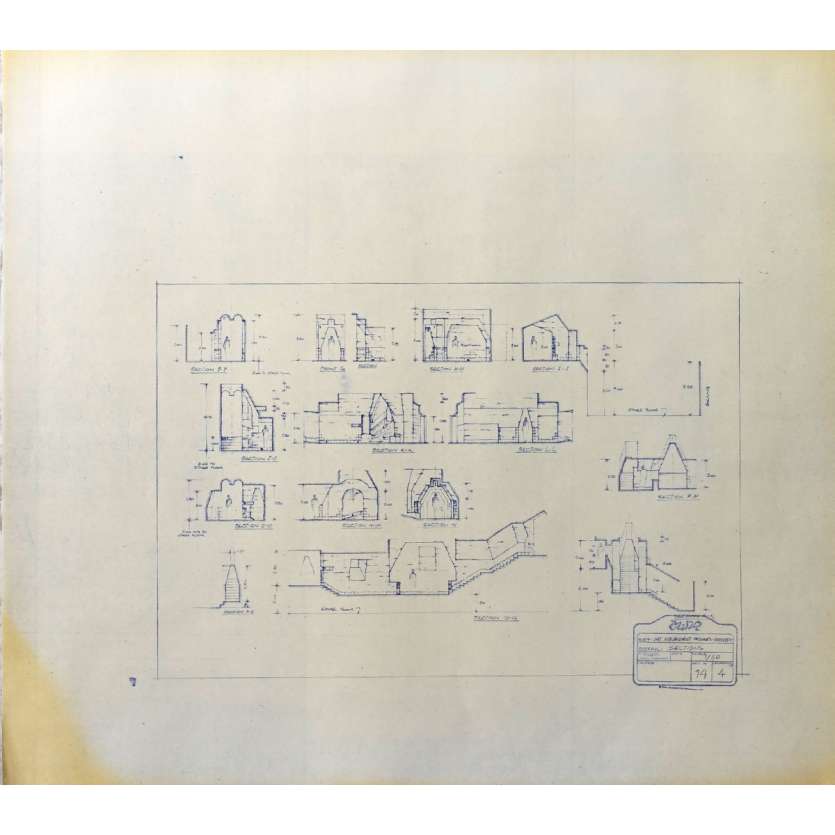 DUNE Blueprint  - Arakeen No:14/4 - 45x55/60 cm. - 1982, David Lynch