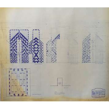 DUNE Original Blueprint - Arakeen No:15/13 - 21x24-26 in. - 1982, David Lynch