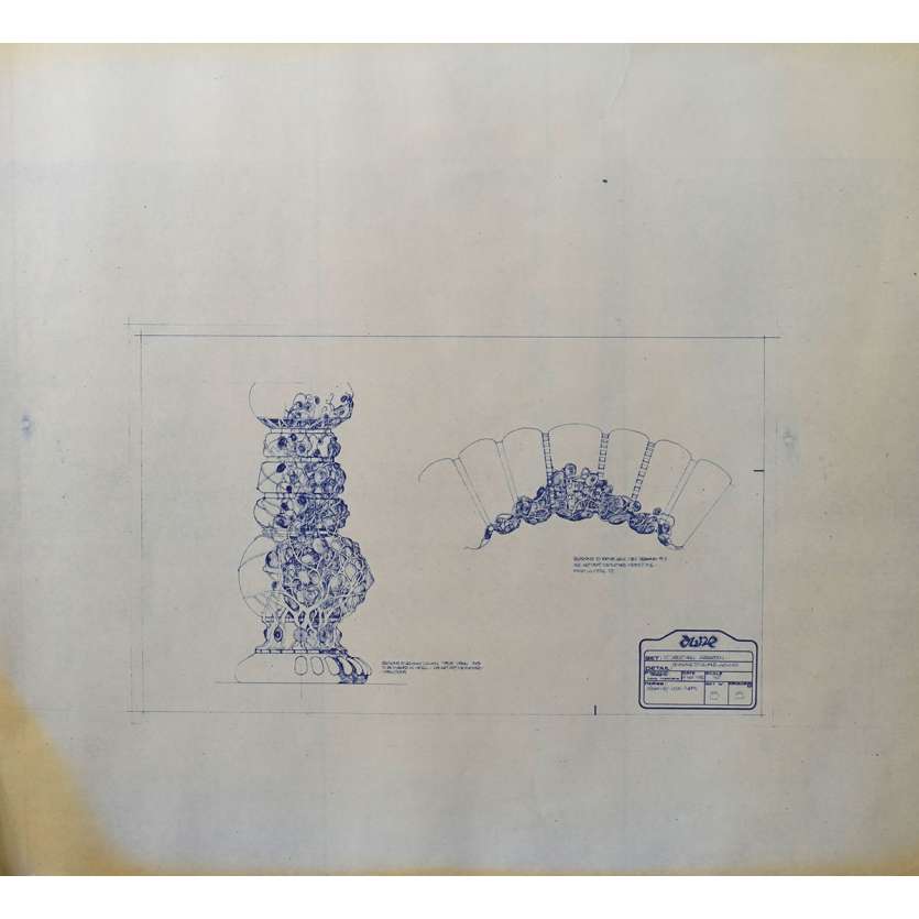 DUNE Original Blueprint - Arakeen No:15/15 - 21x24-26 in. - 1982, David Lynch