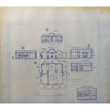DUNE Blueprint - Arakeen No:16/1 - 45x55/60 cm. - 1982, David Lynch