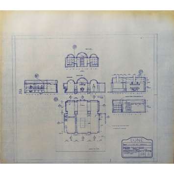 DUNE Original Blueprint - Arakeen No:16/1 - 21x24-26 in. - 1982, David Lynch DUNE Original Blueprint - Arakeen No:16/1 - 21x24-26 in. - 1982, David Lynch