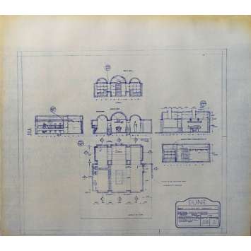 DUNE Original Blueprint - Arakeen No:16/1 - 21x24-26 in. - 1982, David Lynch