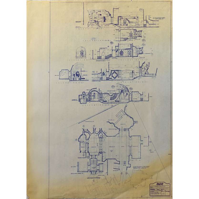 DUNE Original Blueprint - Arakeen No:38/1 - 21x24-26 in. - 1982, David Lynch