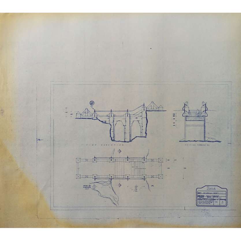 DUNE Original Blueprint - Arakeen No:Ext/50/2 - 21x24-26 in. - 1982, David Lynch