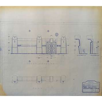 DUNE Original Blueprint - Arakeen No:Ext/56/1 - 21x24-26 in. - 1982, David Lynch