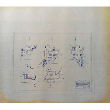 DUNE Original Blueprint - Arakeen No:Ext/M15/5 - 21x24-26 in. - 1982, David Lynch DUNE Original Blueprint - Arakeen No:Ext/M15/5 - 21x24-26 in. - 1982, David Lynch