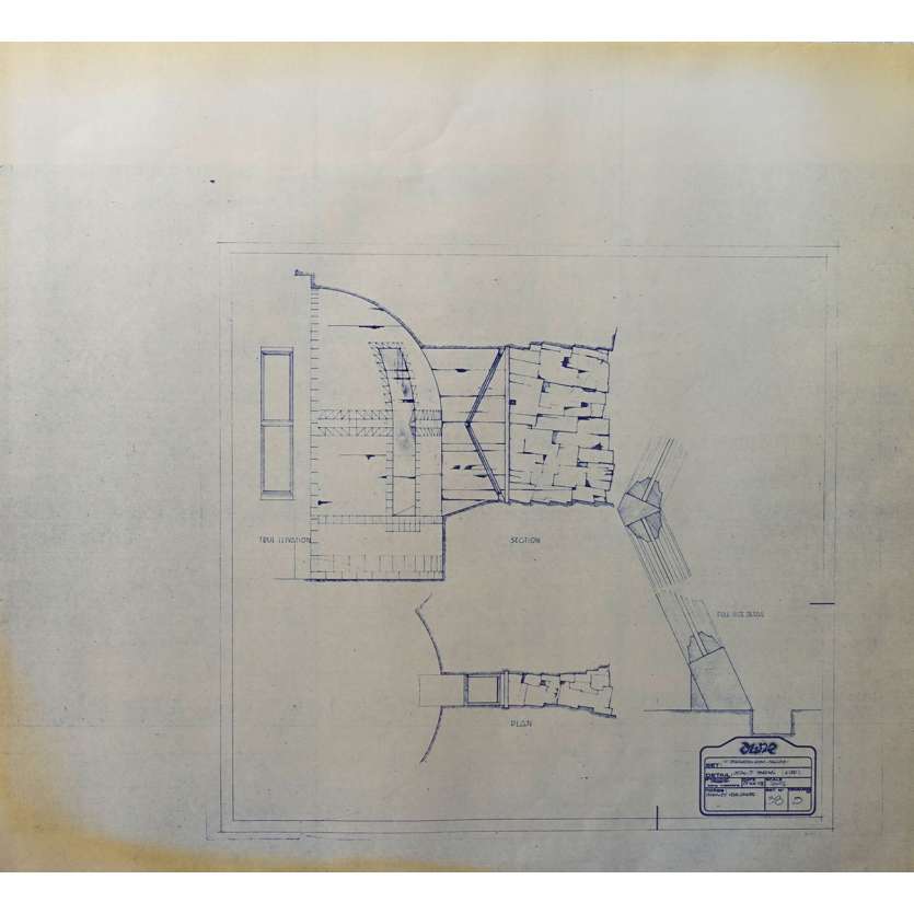 DUNE Blueprint - Arakeen No:Int/38/5 - 45x55/60 cm. - 1982, David Lynch