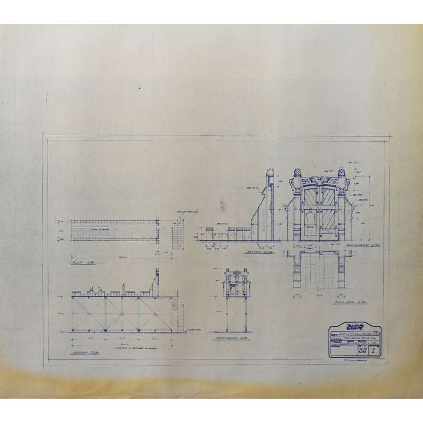 DUNE Original Blueprint - Caladan No:Ext33/1 - 21x24-26 in. - 1982, David Lynch