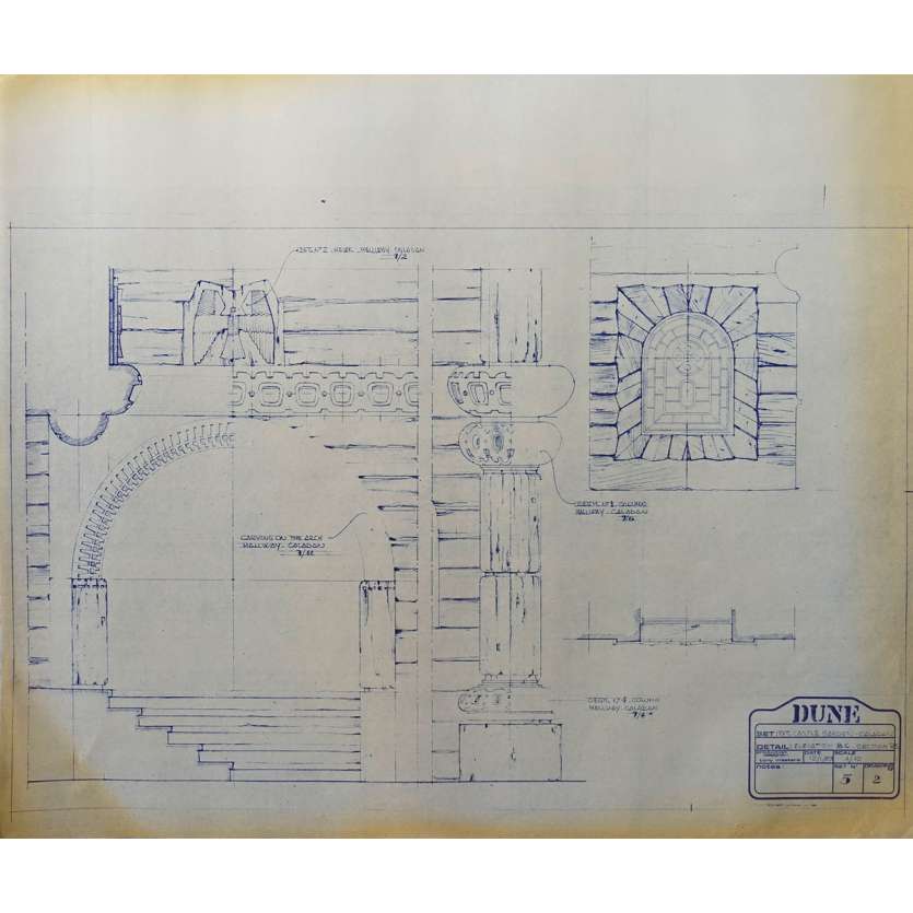 DUNE Original Blueprint - Caladan No:Ext/5/2 - 21x24-26 in. - 1982, David Lynch