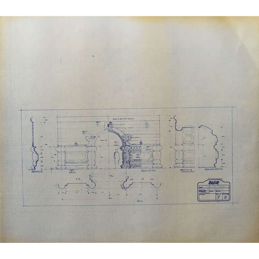 DUNE Blueprint - Caladan No:Ext/7/9 - 45x55/60 cm. - 1982, David Lynch