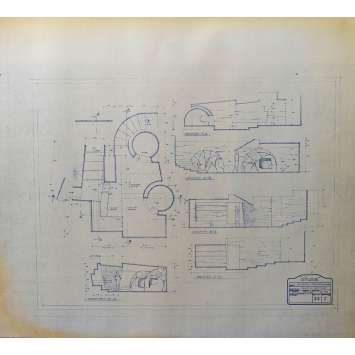 DUNE Original Blueprint - Sietch Tabr No:22/1 - 21x24-26 in. - 1982, David Lynch