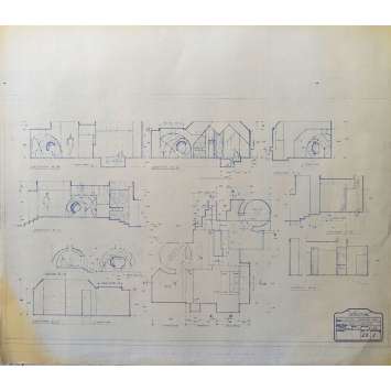 DUNE Original Blueprint - Sietch Tabr No:23/1 - 21x24-26 in. - 1982, David Lynch