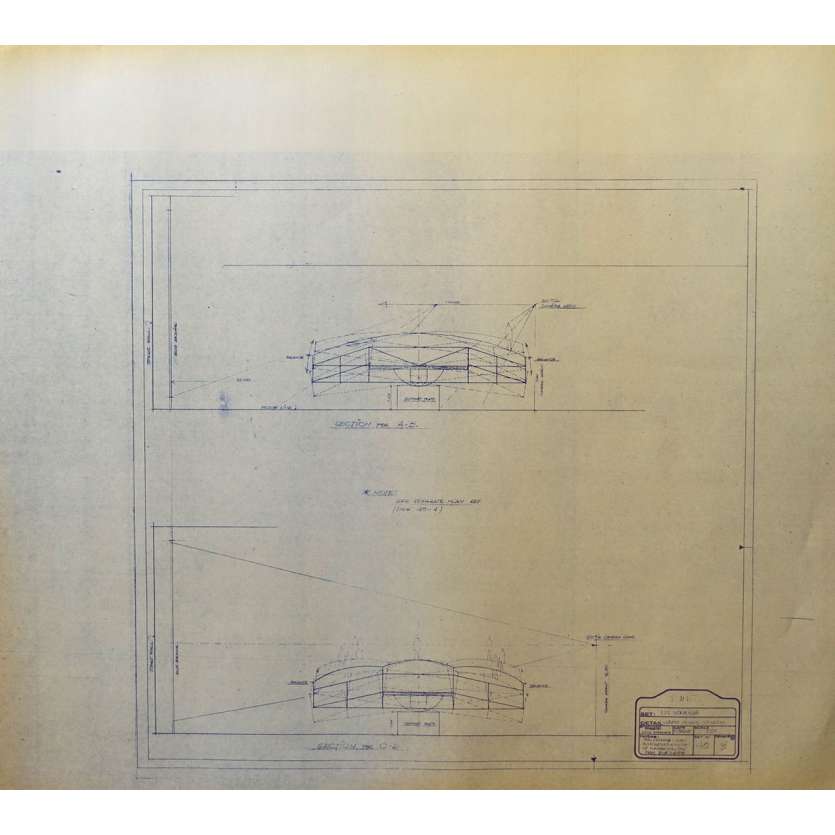 DUNE Original Blueprint - Sietch Tabr No:48/3 - 21x24-26 in. - 1982, David Lynch