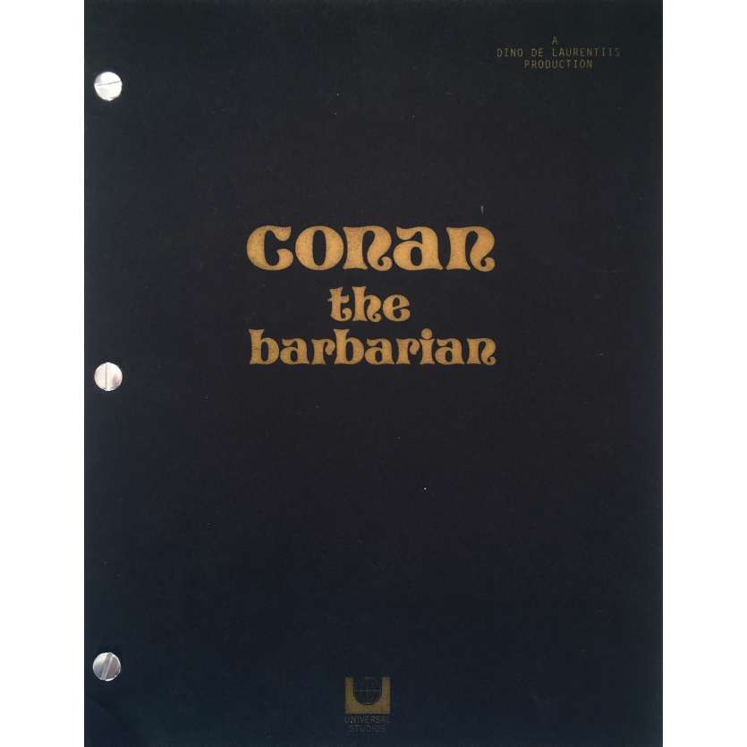 CONAN LE BARBARE Scénario - 21x30 cm. - 1982 - Arnold Schwarzenegger, John Milius