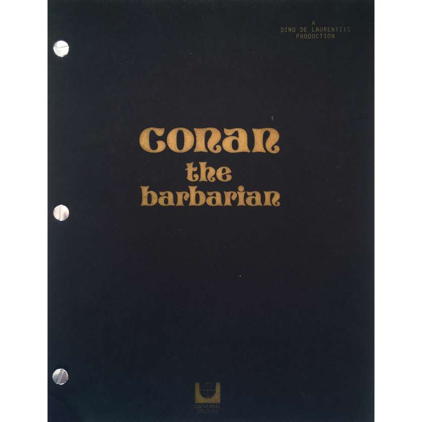 CONAN THE BARBARIAN Original Movie Script - 9x12 in. - 1982 - Arnold Schwarzenegger , John Milius