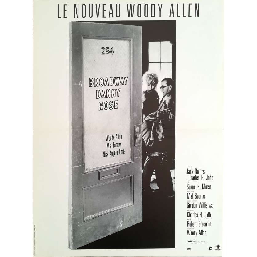 BROADWAY DANNY ROSE Affiche de film 40x60 - 1984 - Mia Farrow, Woody Allen