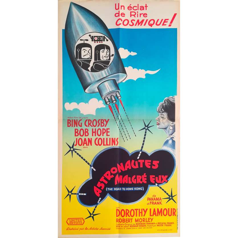 THE ROAD TO HONG KONG Original Movie Poster  - 15x32 in. - 1962 - Norman Panama, Bing Crosby, Bob Hope, Joan Collins