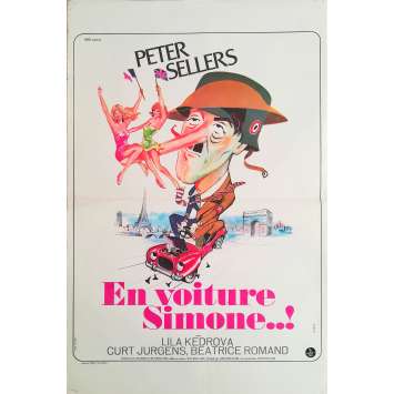 EN VOITURE SIMONE Affiche de film - 40x60 cm. - 1974 - Peter Sellers, Roy Boulting