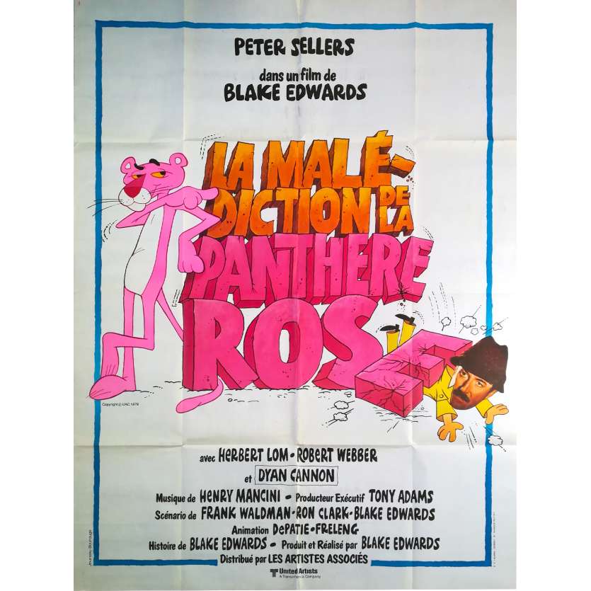 LA MALEDICTION DE LA PANTHERE ROSE Affiche de film  - 120x160 cm. - 1978 - Peter Sellers, Blake Edwards