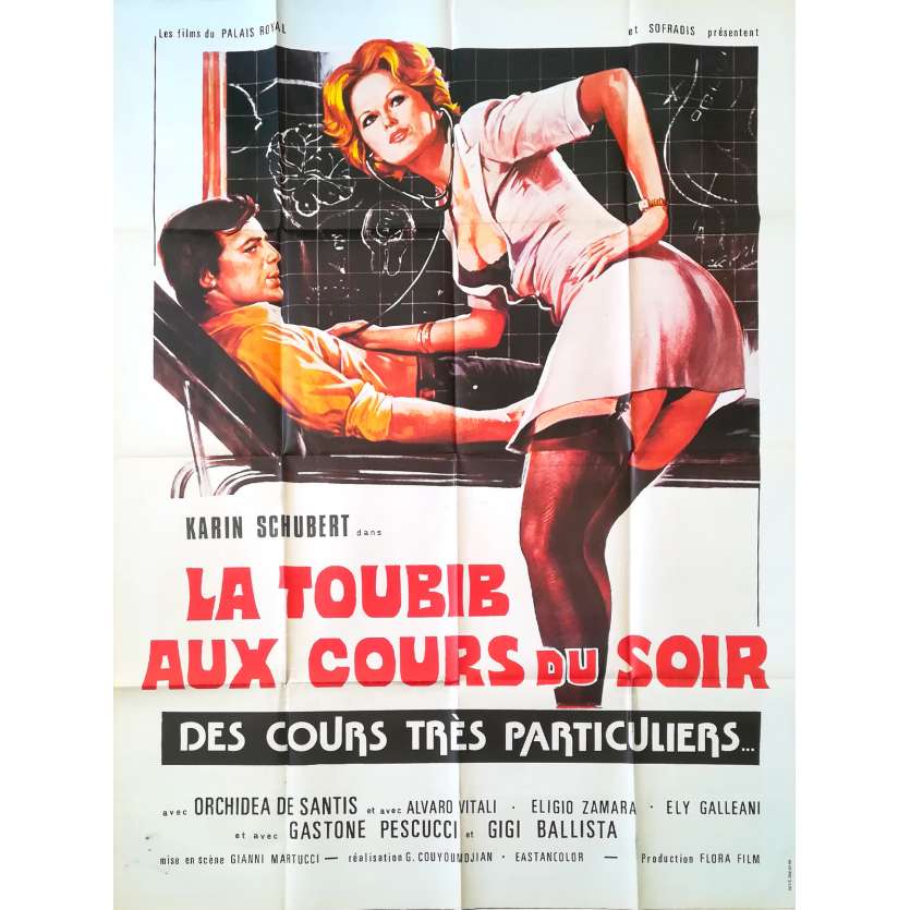 LA DOTTORESSA SOTTO IL LENZUELO Original Movie Poster  - 47x63 in. - 1976 - Gianni Martucci, Karin Schubert