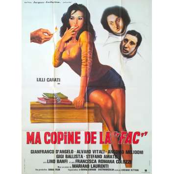 MA COPINE DE LA FAC Affiche de film - 120x160 cm. - 1977 - Lilli Carati, Mariano Laurenti