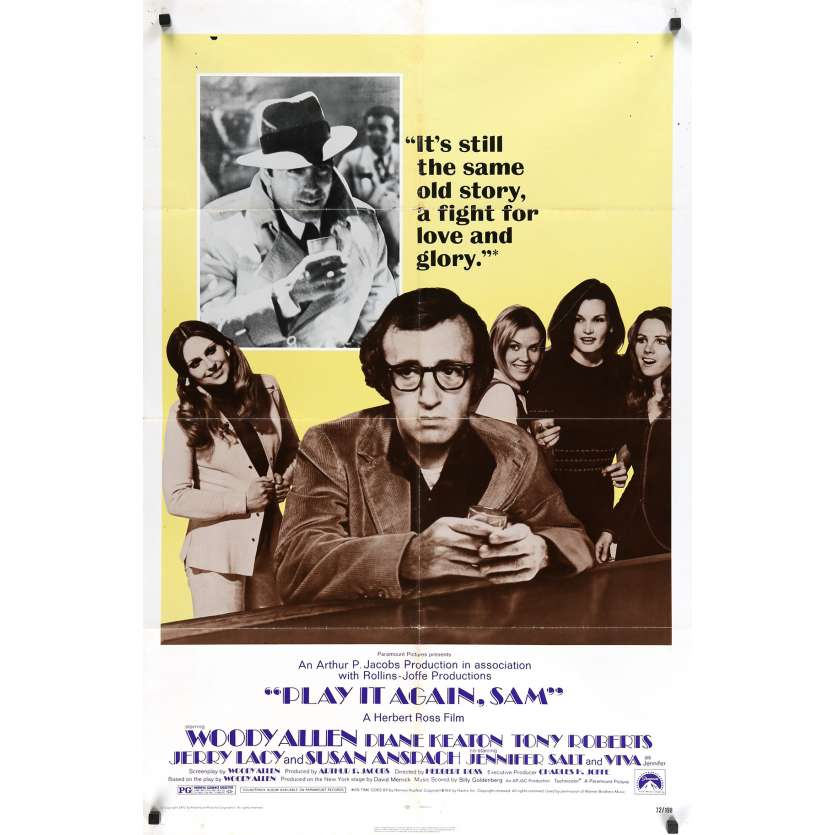 PLAY IT AGAIN SAM Original Movie Poster - 27x40 in. - 1972 - Herbert Ross, Woody Allen