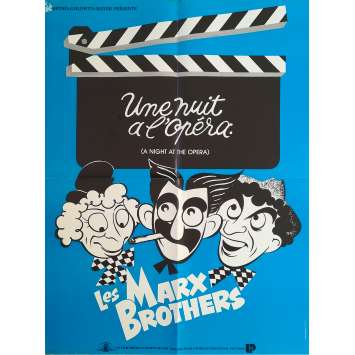 UNE NUIT A L'OPERA Affiche de film - 60x80 cm. - R1970 - The Marx Brothers, Sam Wood
