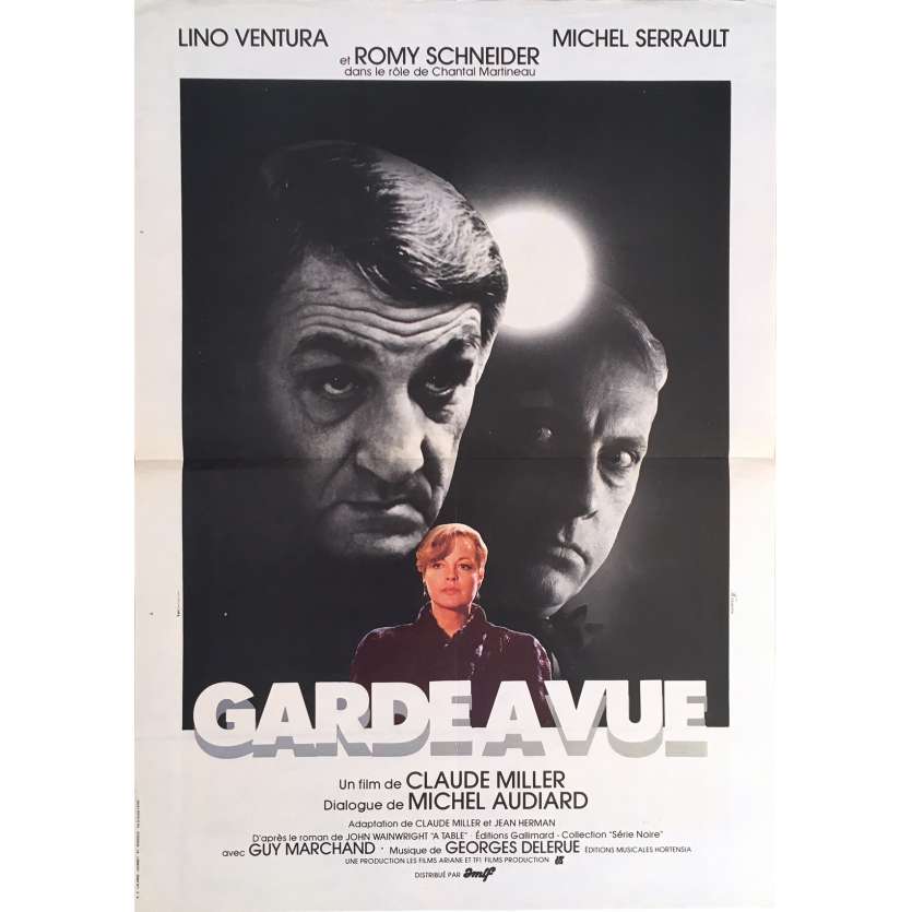 GARDE A VUE Affiche de film - 40x60 cm. - 1981 - Lino Ventura, Michel Serrault, Romy Schneider, Claude Miller