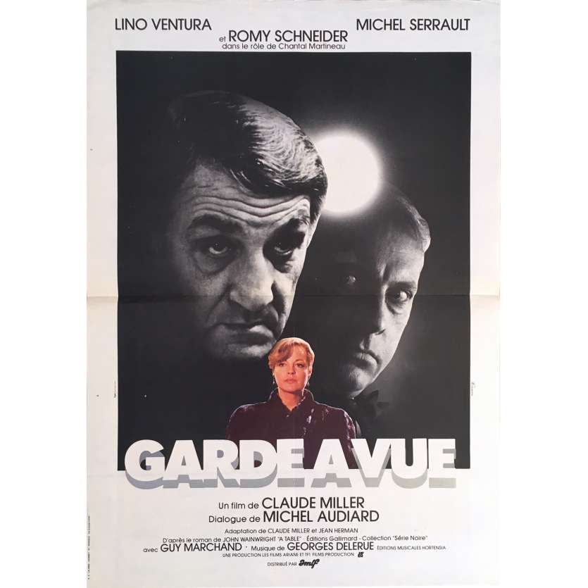 GARDE A VUE Affiche de film  - 40x60 cm. - 1981 - Lino Ventura, Michel Serrault, Romy Schneider, Claude Miller