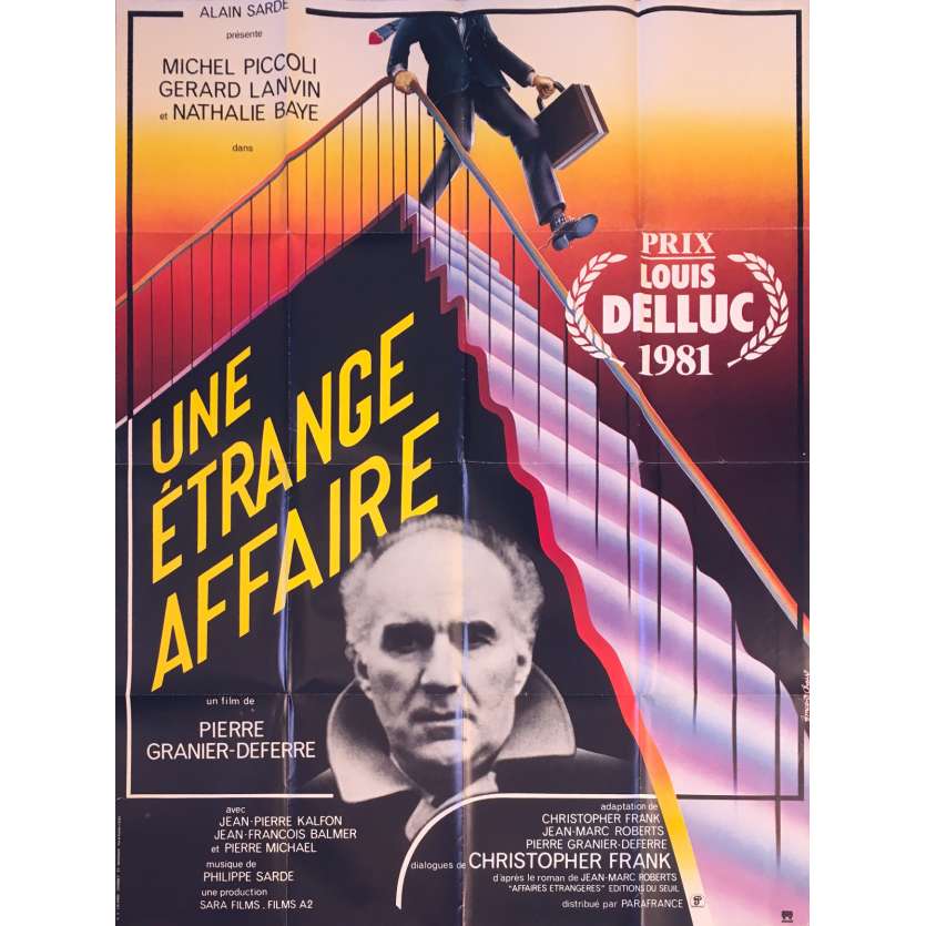 UNE ETRANGE AFFAIRE Affiche de film  - 120x160 cm. - 1981 - Michel Piccoli, Gérard Lanvin, Pierre Granier-Deferre