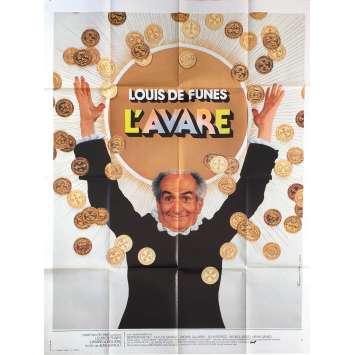 L'AVARE Affiche de film - 120x160 cm. - 1980 - Louis de Funes, Jean Girault