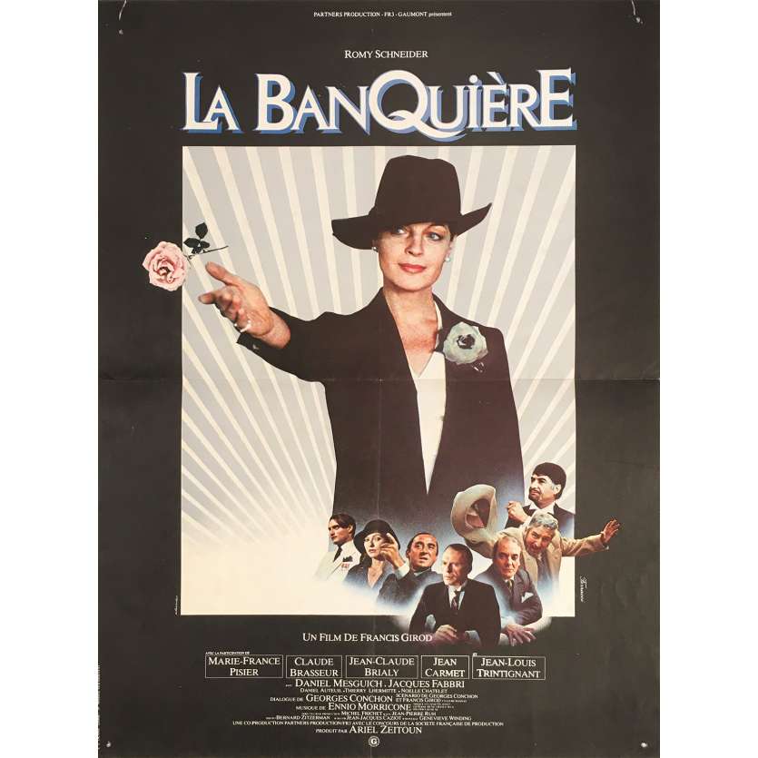 THE LADY BANKER Original Movie Poster  - 15x21 in. - 1980 - Francis Girod, Romy Schneider