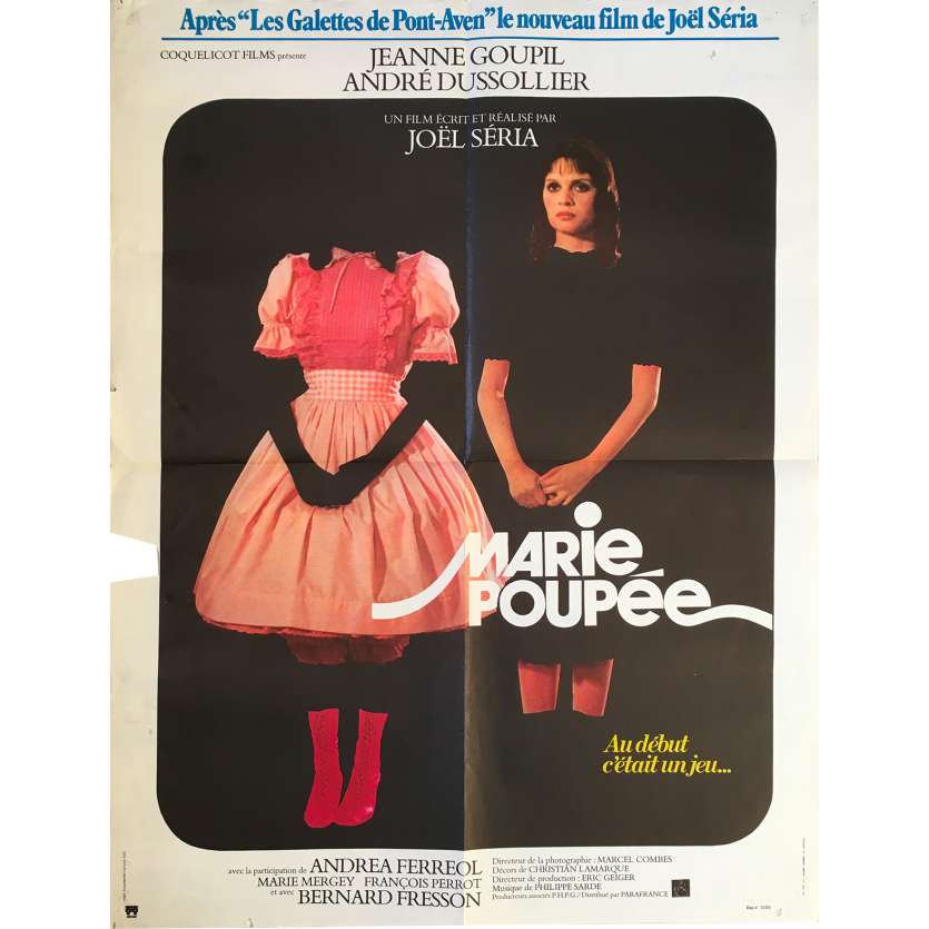 MARIE POUPEE Affiche de film - 60x80 cm. - 1976 - Jeanne Goupil, Joël Séria