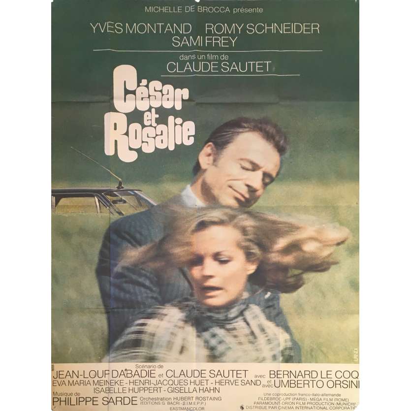 CESAR ET ROSALIE Affiche de film - 120x160 cm. - 1972 - Yves Montand, Claude Sautet