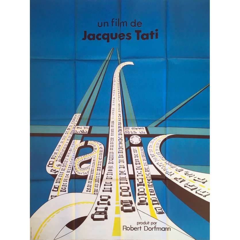 TRAFIC Affiche de film  - 120x160 cm. - 1971 - Marcel Fraval, Jacques Tati