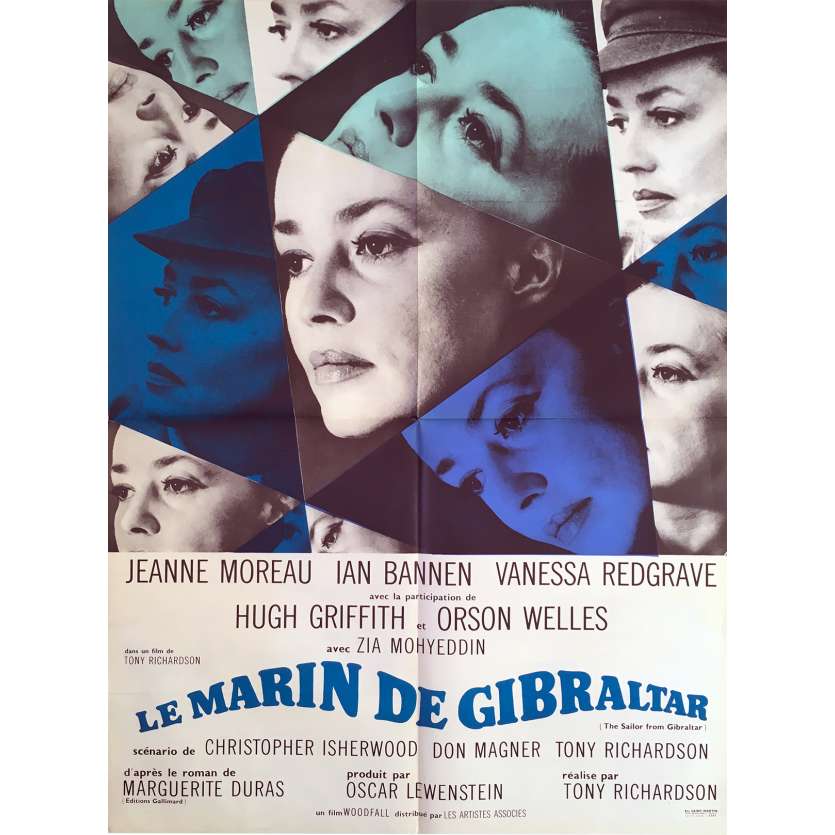 THE SAILOR FROM GIBRALTAR Original Movie Poster  - 23x32 in. - 1967 - Tony Richardson, Jeanne Moreau