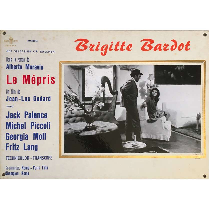 CONTEMPT Original Lobby Card N05 - 14x18 in. - 1963 - Jean-Luc Godard, Brigitte Bardot